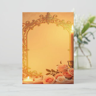 Einladungen für Hochzeiten, Goldfolie-Design, Rosa