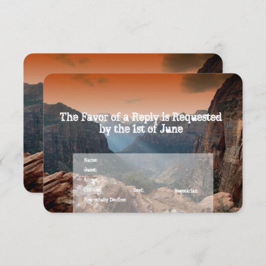 Einladungen für Hochzeiten im Südwesten von Zion C (Vorne/Hinten)