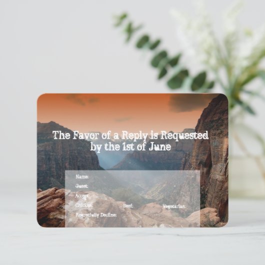 Einladungen für Hochzeiten im Südwesten von Zion C (Stehend Vorderseite)