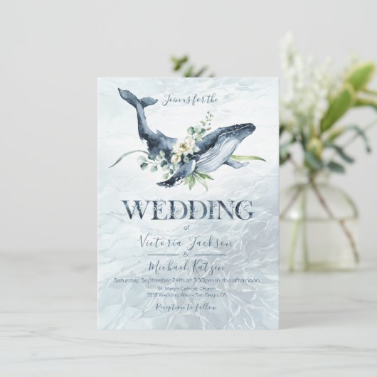 Einladungen für Hochzeiten im tropischen Ozean (Stehend Vorderseite)