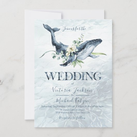 Einladungen für Hochzeiten im tropischen Ozean (Vorderseite)