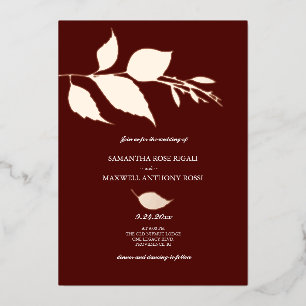 Einladungen für Hochzeiten in Burgund und Rose