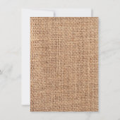 Einladungen für Hochzeiten in Burlap Print Plum Ty (Rückseite)