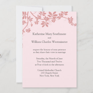 Einladungen für Hochzeiten in hellem Rosa und Mauv
