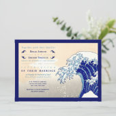 Einladungen für Hochzeiten in japanischem Holzschn (Stehend Vorderseite)