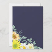 Einladungen für Hochzeiten in Königsblau und Sonne (Rückseite)