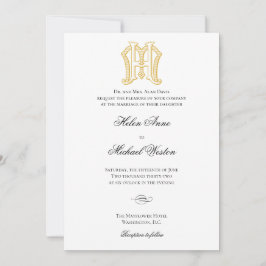 Einladungen für Hochzeiten in Monogramm oder MH Mo