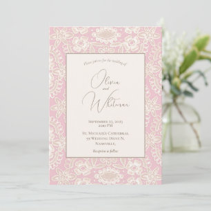 Einladungen für Hochzeiten in Rosa Spitzen