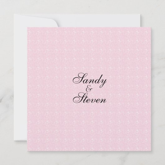 Einladungen für Hochzeiten in Rosa Spitzen (Rückseite)