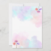 Einladungen für Hochzeiten in Rosa und Blau (Rückseite)