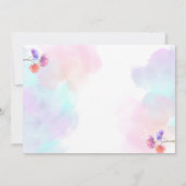 Einladungen für Hochzeiten in Rosa und Blau (Rückseite)