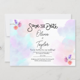 Einladungen für Hochzeiten in Rosa und Blau