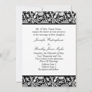 Einladungen für Hochzeiten in Schwarz und Weiß