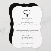 Einladungen für Hochzeiten in Schwarzer Liebe (Vorne/Hinten)