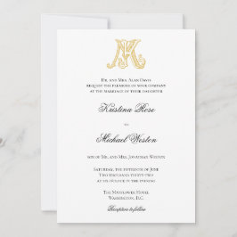 Einladungen für Hochzeiten KM Monogramm oder MK Mo