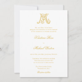Einladungen für Hochzeiten KM Monogramm oder MK Mo