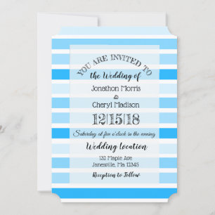 Einladungen für Hochzeiten mit blauStreifen