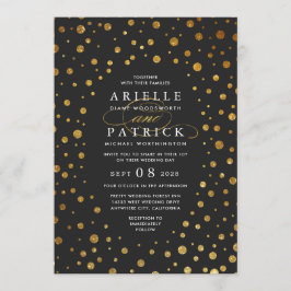 Einladungen für Hochzeiten mit Gold und Black Conf