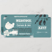 Einladungen für Hochzeiten mit Holz (Vorne/Hinten)