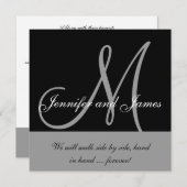 Einladungen für Hochzeiten Monogramm Sprichwort Sc (Vorne/Hinten)