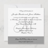 Einladungen für Hochzeiten Monogramm Sprichwort Sc (Rückseite)