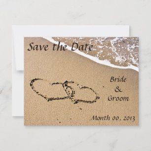 Einladungen für Hochzeiten Save the Date am Strand
