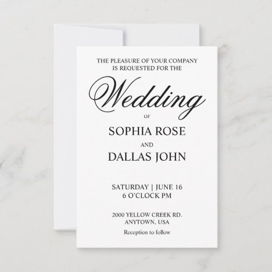 Einladungen für Hochzeiten, transparente Ebene (Vorderseite)