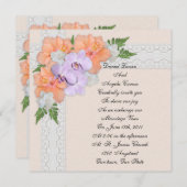 Einladungen für Hochzeiten und Hibiskus (Vorne/Hinten)