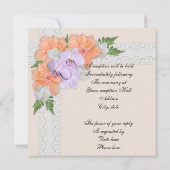 Einladungen für Hochzeiten und Hibiskus (Rückseite)