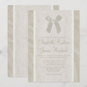 Einladungen für Hochzeiten von Elfenbein, Vintag B (Vorne/Hinten)