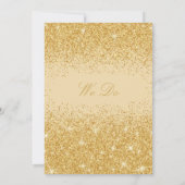Einladungen für Hochzeiten von Gold Glitzer (Rückseite)