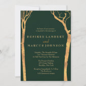 Einladungen für Hochzeiten von Goldbräumen (Vorderseite)