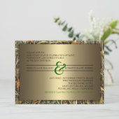 Einladungen für Hochzeiten von Grün- und Goldmedai (Stehend Vorderseite)