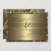 Einladungen für Hochzeiten von Grün- und Goldmedai (Vorne/Hinten)