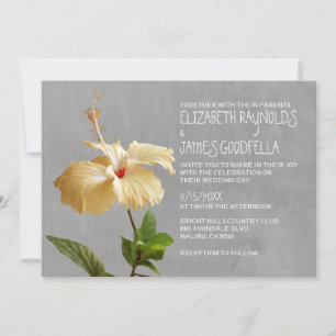 Einladungen für Hochzeiten von Hibisken