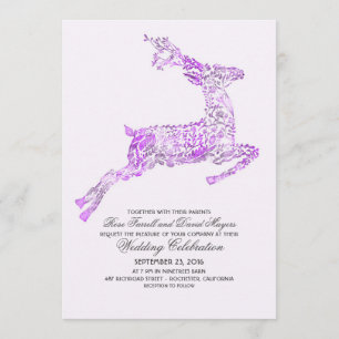 Einladungen für Hochzeiten von Hirsch und Lila Hol