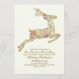 Einladungen für Hochzeiten von Hirschen Fall Woodl