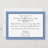 Einladungen für Hochzeiten von Navy Blue & White N (Rückseite)