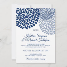 Einladungen für Hochzeiten von Navy & Dusty Blue |