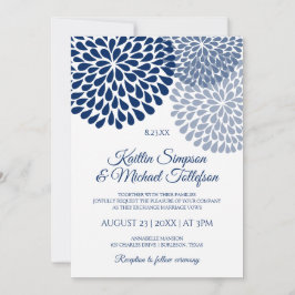 Einladungen für Hochzeiten von Navy & Dusty Blue |