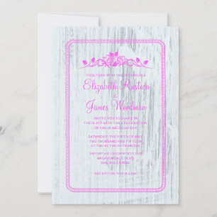 Einladungen für Hochzeiten von Vintagem Rosa und W