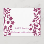 Einladungen für Hochzeiten - Wirbel und Blume (Rückseite)