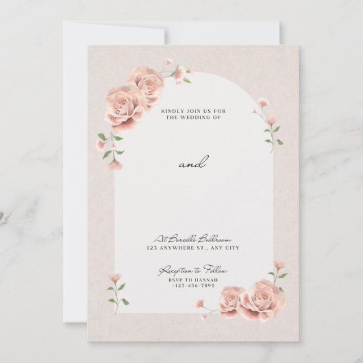 Einladungen für Hochzeitkarten (Vorderseite)