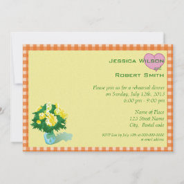 Einladungen für Hochzeitsessen Probe