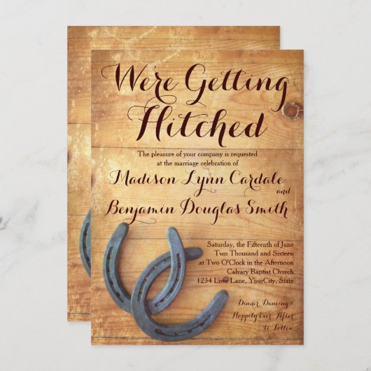 Einladungen für Hochzeitsfeiern mit angeschlagenen (Vorne/Hinten)