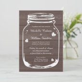 Einladungen für Hochzeitsfeiern mit Holzmason (Stehend Vorderseite)