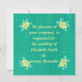 Einladungen für Hochzeitsfeiern mit vier Gelben Ro