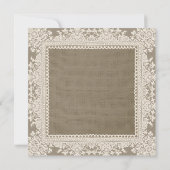 Einladungen für Hochzeitsfeiern mit weißem Spitzen (Rückseite)