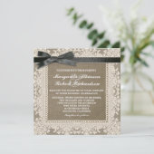Einladungen für Hochzeitsfeiern mit weißer Spitze (Stehend Vorderseite)