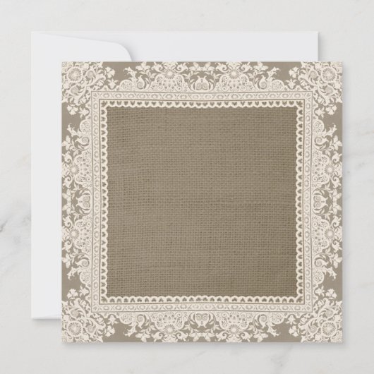 Einladungen für Hochzeitsfeiern mit weißer Spitze (Rückseite)